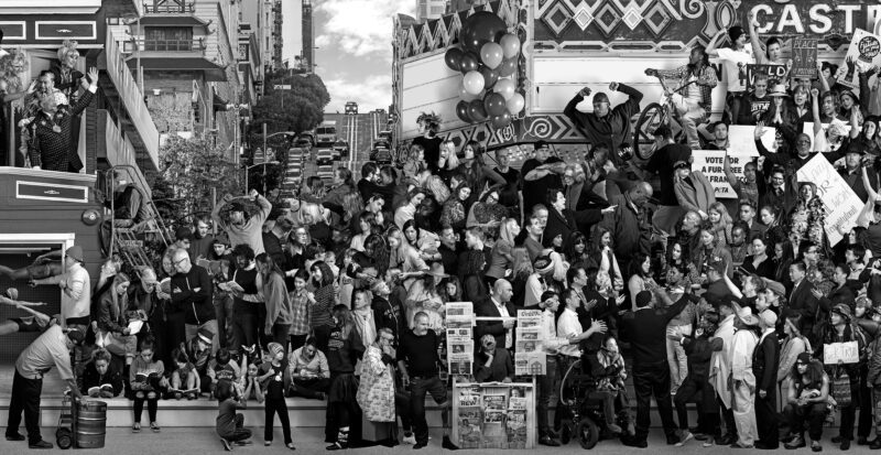 <span class="u-italic400">The Chronicles of San Francisco, Balloons, Close Up, USA,</span> 2018, ©JR